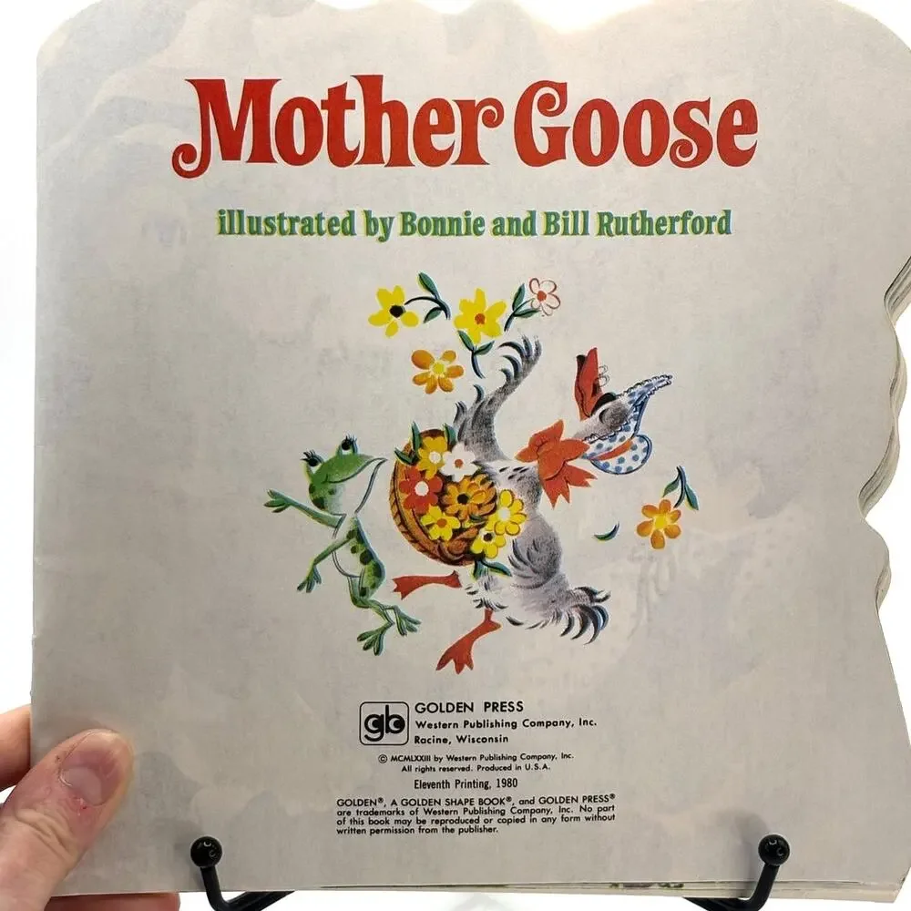 Vintage 1980 Ed. Mother Goose, A Golden Shape Book, 11th Printing, PB